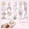 20 Peças de Ímãs de Geladeira Magnéticos Macios Estilo Ballet Ins Pequenos Frescos Coreanos Rosa Decorativos Moldura de Porta Carro Magnéticos Adesivos Magnéticos
