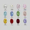 Zircônia K9 de alta qualidade cortada em formato oval fino, 8*12mm, alta transparência, base pontiaguda, tamanho grande, strass brilhantes para atacado para nail art DIY