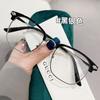 Las gafas de miopía retro de medio marco ultraligeras de alta calidad se pueden equipar con lentes graduadas en marcos de ojos de mujer para caras grandes y delgadas.