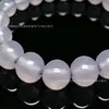 Pulsera de ágata morado natural 7A, pulsera de calcedonia roja y blanca para el año zodiacal, joyería unisex para parejas, cuentas redondas, venta al por mayor