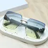 Gafas de Sol Marca 2024H para Mujer, Protección UV, Montura Cuadrada Grande, Visera Solar, Moda Europea y Americana al por Mayor, Gafas con Visera UV400