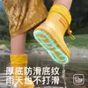 Botas de lluvia MuMeng para niños y niñas, zapatos de agua impermeables y antideslizantes de verano hasta la pantorrilla, zapatos para jugar en el agua al aire libre para bebés