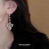 Aretes de Borla de Gota de Agua de Zircón Aguja de Plata Nicho Lujo Ligero Aretes de Gama Alta Moda Coreana Aretes de Temperamento para Mujer Venta al por Mayor