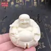 Talla de Fruta Marfil del Buda Maitreya, una Figura de Buda Sonriente, un Símbolo de Armonía, Mascota de Té, Decoración de Oficina, Artesanía al por Mayor