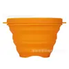 Fiambrera plegable portátil de silicona para exteriores, cuenco plegable retráctil creativo, vajilla para exteriores, cuenco plegable para fideos instantáneos con tapa