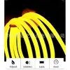 Tira de luz de neón ingeniería iluminando paisaje de jardín exterior 220V 2835 120 leds tira de luz de 360 grados
