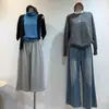 Chaleco de Punto sin Mangas para Mujer, Color Azul Islandia 6, Lana, Corte Holgado, Cuello Medio Alto, para Principios de Otoño, Adelgazante, Estilo Coreano, Corte Holgado