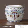 Jarra de Porcelana Azul y Blanca Jian Shui con Patrón de Loto para Residuos de Té, Recipiente de Agua para el Hogar, Jarra de Aguas Residuales, Tarro de Almacenamiento, Accesorios para Juego de Té Kung Fu