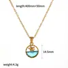 Collar con Colgante Estilo Marino Transfronterizo Europeo y Americano de Acero Inoxidable Dorado de 18K Diseño de Nicho Colgante de Delfín y Concha Cadena para Clavícula