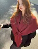 Bufanda Triangular Grande de Lana de Alta Gama de Color Sólido para Mujer, Bufanda Protectora para el Cuello de Moda de Invierno, Bufanda de Estilo Exterior, Fabricante