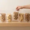 Bolsa transparente autosellante tipo stand-up de grado alimenticio, bolsa de embalaje portátil para granos, especias, té y bocadillos, bolsa de almacenamiento sellada