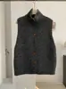 Colete Tricô Feminino KEKEZOON Outono Gola Alta para Camada Acabamento de Luxo Slim Fit Quente 8950