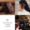 Funda de Cuero Tipo Libro con Patrón de Caballo Loco para Huawei Nova 14/13/Pura 80 con Porta Tarjetas, Soporte y Protección Anti-caídas