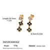 Conjunto Taina de Aço Inoxidável banhado a Ouro 18k, Cruzamento Europeu e Americano, Trevo de Quatro Folhas Azul Royal, Colar e Pulseira de Luxo Leve
