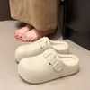 26 Novo Estilo Transfronteiriço Birkenstock Chinelos de Algodão Femininos Inverno Roupa de Casa Uso Externo Impermeável Antiderrapante Quente Moda Chinelos de Algodão com Biqueira Fechada