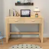 Mesa de Estudo em Madeira Maciça com Gaveta de Armazenamento para Quarto Pequeno Sala de Estudo, Mesa de Computador Individual para Estudante