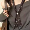 Estilo coreano ins cordão de contas energéticas lenço de contas lenço de pescoço feminino para o início da primavera lenço de pescoço retrô acessório versátil para o dia a dia