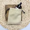 Bolsa de camurça com cordão, saco de pano de veludo com cordão em ambos os lados, bolsa para coletar contas, bolsa de embalagem de camurça para joias