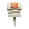 Tapa compatible con múltiples marcas para taza térmica, tapa para hervidor, tapa interior con botón naranja, pico y popote, tapa de resorte de rosca interna