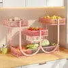 Prateleira de armazenamento em camadas para frutas e vegetais de cozinha, cesta de armazenamento de alta qualidade e luxuosa, organizador de temperos e condimentos, e prateleira de armazenamento para cebolas, gengibre, alho e outros ingredientes