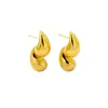 Elegantes y Sofisticados Pendientes Dobles de Gota de Agua, Simples Pendientes de Oro de Arena Vietnamita, Oro Imitación Transfronterizo, Color Duradero, Joyería de Yiwu