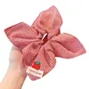 Estilo Pastoral 2026 Novo Lenço Quadrado com Laço Prendedor de Cabelo Versátil Tecido Estilo Universitário Corda de Cabelo Scrunchie Floral Elástico