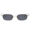 Gafas de Sol de Moda Transfronterizas Europeas y Americanas, Gafas de Sol Metálicas de Alta Gama a la Moda Estilo Ins para Mujer con Protección Solar al por Mayor