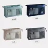 Bolsa de cosméticos de viaje simple colgante de gran capacidad bolsa de almacenamiento de cosméticos portátil para viaje de negocios portátil de malla bolsa de aseo