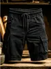 Em Estoque Transfronteiriço Masculino Verão Novo Vintage Multi-Bolsos Shorts Moda Tendência Solto Casual Shorts Cargo