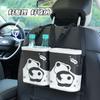 Bolsa de Armazenamento para Encosto de Banco de Carro em Couro Resistente a Manchas Lixeira Suspensa para Carro Caixa de Armazenamento Criativa com Desenho para Carro