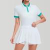 Ropa Deportiva Transfronteriza Primavera y Verano Ropa de Yoga Manga Corta Ropa de Fitness Ajustada Bádminton Tenis Correr Camiseta Traje para Mujer