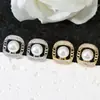 Luochen Transfronterizos Más Vendidos Pendientes de Clip con Cadena de Perlas de Imitación y Circonita Sin Agujeros en las Orejas, Pendientes Creativos de Lujo Ligero de Gama Alta