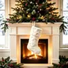 Suministros de decoración navideña, calcetines de Navidad, bolsas de regalo, bolsas de regalo para decoración del hogar, calcetines de Navidad de plumas de piel de conejo sintética
