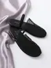 Medias Pantuflas de Punta con Fondo Plano para Mujer, Nuevas Sandalias de Verano para Exteriores, Zapatos de Malla Tejida Hueca, Sandalias sin Cierre