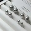 Pendientes de Perla de Pan al Vapor de Cáñamo Realmente Muchos de Plata de Ley S925 Pendientes de Temperamento de Gama Alta para Mujer Pendientes de Nicho Pendientes Estilo Francés Hong Kong