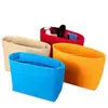 Bolsa de maquillaje de fieltro al por mayor personalizada por el fabricante con compartimentos, bolsa interior de fieltro, bolsa de almacenamiento de cosméticos multifuncional, bolsa de fieltro