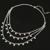 Collar Europeo y Americano con Pedrería Accesorios Cortos Collar de Diamantes para Mujer Moda Estilo Coreano Joyería Collar Corto Venta al por Mayor N059