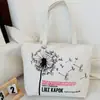 Bolso de Hombro Nuevo Estampado, Bolso de Lona para Mujer de Mano, Bolso Tote Estilo Coreano de Gran Capacidad, Bolso Artístico para Estudiante