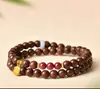 Pulseira de Sândalo Dourado Estilo Montanha Putuo para Homens e Mulheres, Contas da Fortuna, Pulseira Colecionável, Contas de Sândalo para Oração