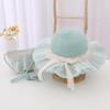Sombrero de Sol de Verano para Mujer con Encaje y Perlas, Sombrero de Sol de Princesa para Playa, Sombrero de Sol Grande con Flor, Sombrero de Paja para Niñas, Sombrero de Pescador para Bebé
