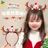 Diadema de Dibujos Animados Navideña para Niños 2025 Nuevo Estilo Diadema de Reno de Felpa para Niñas, Accesorio para el Cabello para Fotos y Lavado de Cara de Niñas Pequeñas