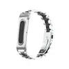 Adecuado para Google Fitbit Air, marco de reloj de metal de lujo con correa de reloj de metal de bucle sólido de tres eslabones
