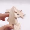 Ornamentos de Estrela para Árvore de Natal de Madeira Maciça Mais Vendidos da Amazon Natal Tridimensional Tecnologia de Grão de Madeira Pura Madeira Maciça Mais Vendidos da Amazon