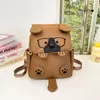 Mochila Infantil Estilo Nuevo Dibujo Animado Cachorro Lindo con Gafas Mochila para Niños y Niñas Jardín de Infancia Escuela Primaria Bolsa Escolar Moderna