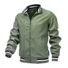Jaqueta Casual Masculina Moda Europeia e Americana Transfronteiriça 2023 Tendência Primavera e Outono Cardigan Esportivo Casual com Gola Alta e Zíper para Homens