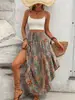 Amazon Popular Europeo y Americano Transfronterizo Estilo Étnico Bohemio Nuevo Estampado Personalizado Falda de Corte A Casual