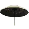 Paraguas de Sol Plegable de Goma Negra Automático Paraguas Plegable Paraguas Parasol de Sentido Avanzado Paraguas para Hombres para Sol y Lluvia Personalizado