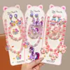 Joyería de Collar para Niños Lindo Bebé Kuromi Pulsera Pendientes Anillo Set Accesorios para Niña Pequeña Acrílico