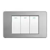 Enchufe de Interruptor Tipo 118 Taiwán, Acero Inoxidable Blanco Hogareño 110V Estándar Americano Enchufe de Interruptor de Pared Estilo Tailandés-S18