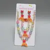 Set de Collar y Aretes de Sirena para Niñas Cuentas de Concha Arcoíris Estilo Princesa Accesorios para Niñas Dibujos Animados Regalo de Cumpleaños